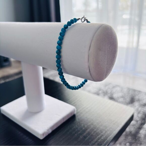 Unbranded Jewelry - Turquoise Blue Beaded Bracelet 7.5” Southwestern Boho